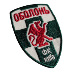 Нашивка "Оболонь Киев" | Щит с красным грифоном, с надписью «ОБОЛОНЬ ФК Киев». |