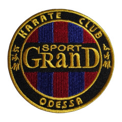 Нашивка «Karate Club Sport Grand» | Овальна  | Нашивка Одеської федерації карате з написом «SPORT GRAND ODESA».