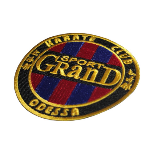 Нашивка «Karate Club Sport Grand» | Овальна  | Нашивка Одеської федерації карате з написом «SPORT GRAND ODESA».