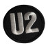 Нашивка U2 | Круглая черная | Нашивка с белой надписью «U2» (логотип рок-группы).